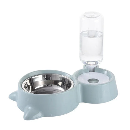 Pet Bowl & Water Dispenser - 2-in-1 Automatic Feeder