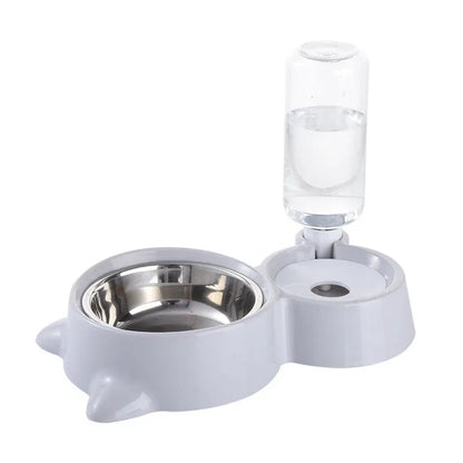 Pet Bowl & Water Dispenser - 2-in-1 Automatic Feeder