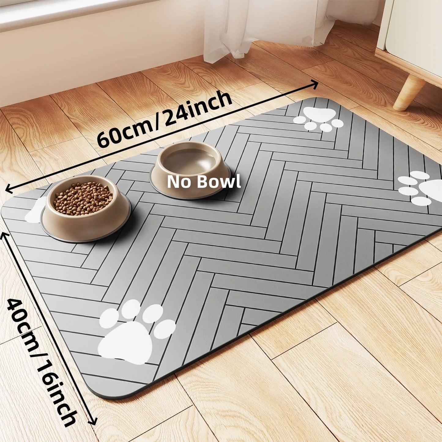 Waterproof Pet Placemat - Absorbent, Quick Dry for Food Bowls