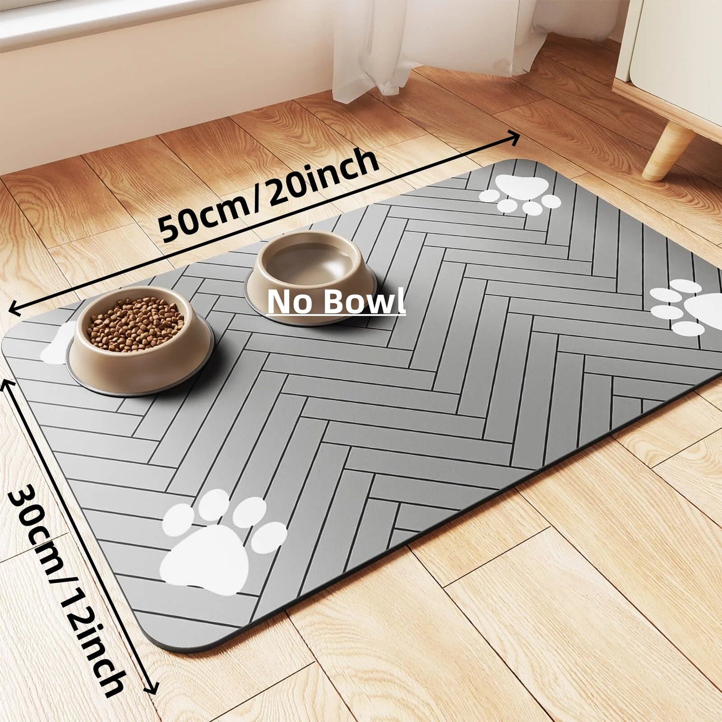 Waterproof Pet Placemat - Absorbent, Quick Dry for Food Bowls