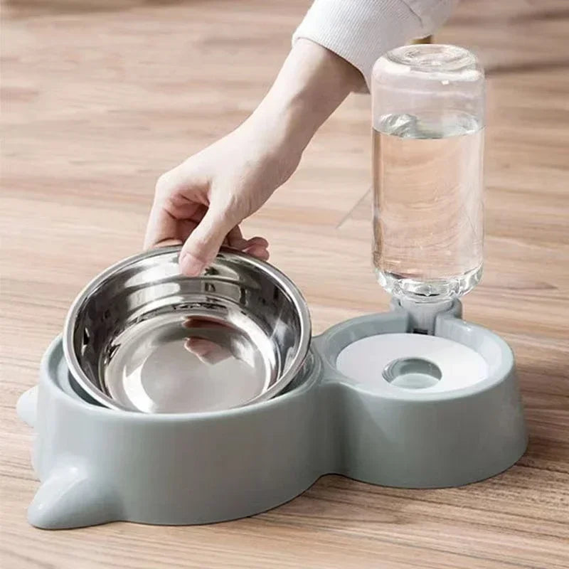 Pet Bowl & Water Dispenser - 2-in-1 Automatic Feeder