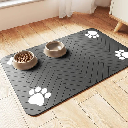 Waterproof Pet Placemat - Absorbent, Quick Dry for Food Bowls