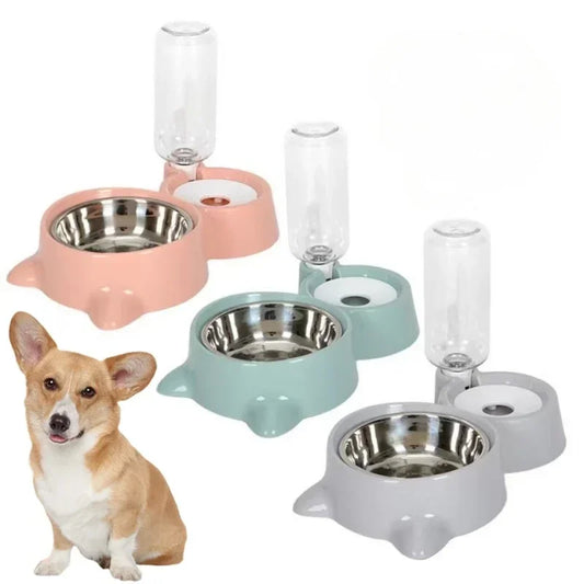 Pet Bowl & Water Dispenser - 2-in-1 Automatic Feeder