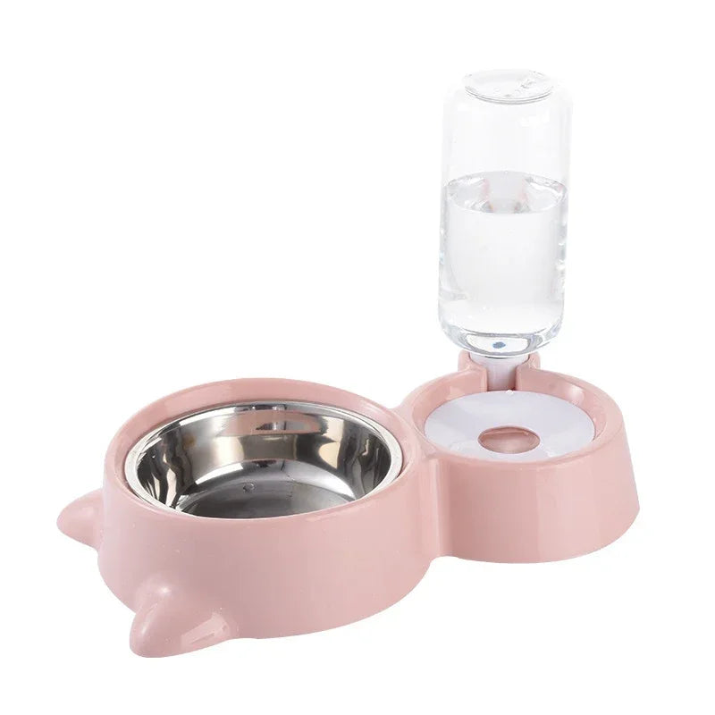 Pet Bowl & Water Dispenser - 2-in-1 Automatic Feeder